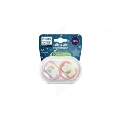 Avent Ultra Start Sucettes Orthodontiques Animaux Rouge Et Violet 18 Mois Et Plus 2 Sucettes à MONDONVILLE