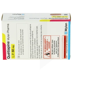 Quetiapine Viatris Lp 50 Mg, Comprimé à Libération Prolongée