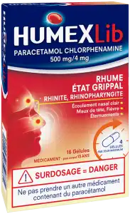 Humexlib Paracetamol Chlorphenamine 500 Mg/4 Mg, Gélule à BIGANOS