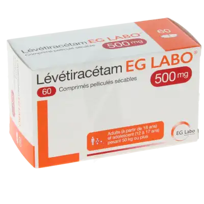 Levetiracetam Eg Labo 500 Mg, Comprimé Pelliculé Sécable à TOULOUSE