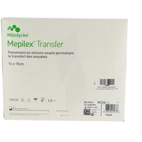 Mepilex Transfer Pansement Hydromousse 14x15cm
