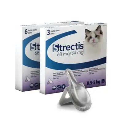 Strectis 68 Mg / 34 Mg Solution Pour Spot-on Pour Chats De 0,5 - 5 Kg, Solution Pour Spot-on à POISY