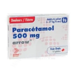 Paracetamol Arrow 500 Mg, 12 Gélules