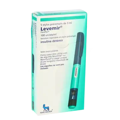 Levemir Flexpen 100 Unités/ml, Solution Injectable En Stylo Prérempli à LE LAVANDOU