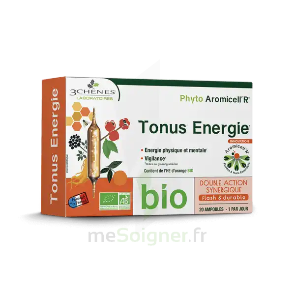 Phyto Aromicell'r Tonus Energie Solution Buvable Bio 30 Ampoules /10ml