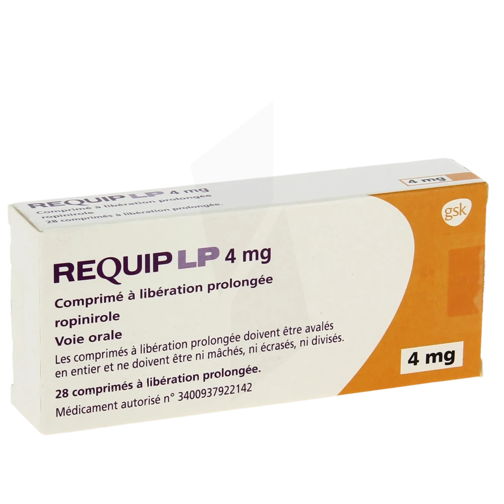 Requip Lp 4 Mg, Comprimé à Libération Prolongée