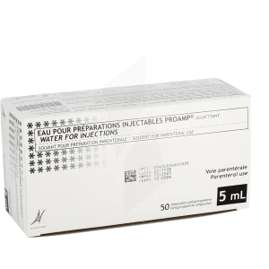 Eau Pour Preparations Injectables Proamp, Solvant Pour Préparation Parentérale
