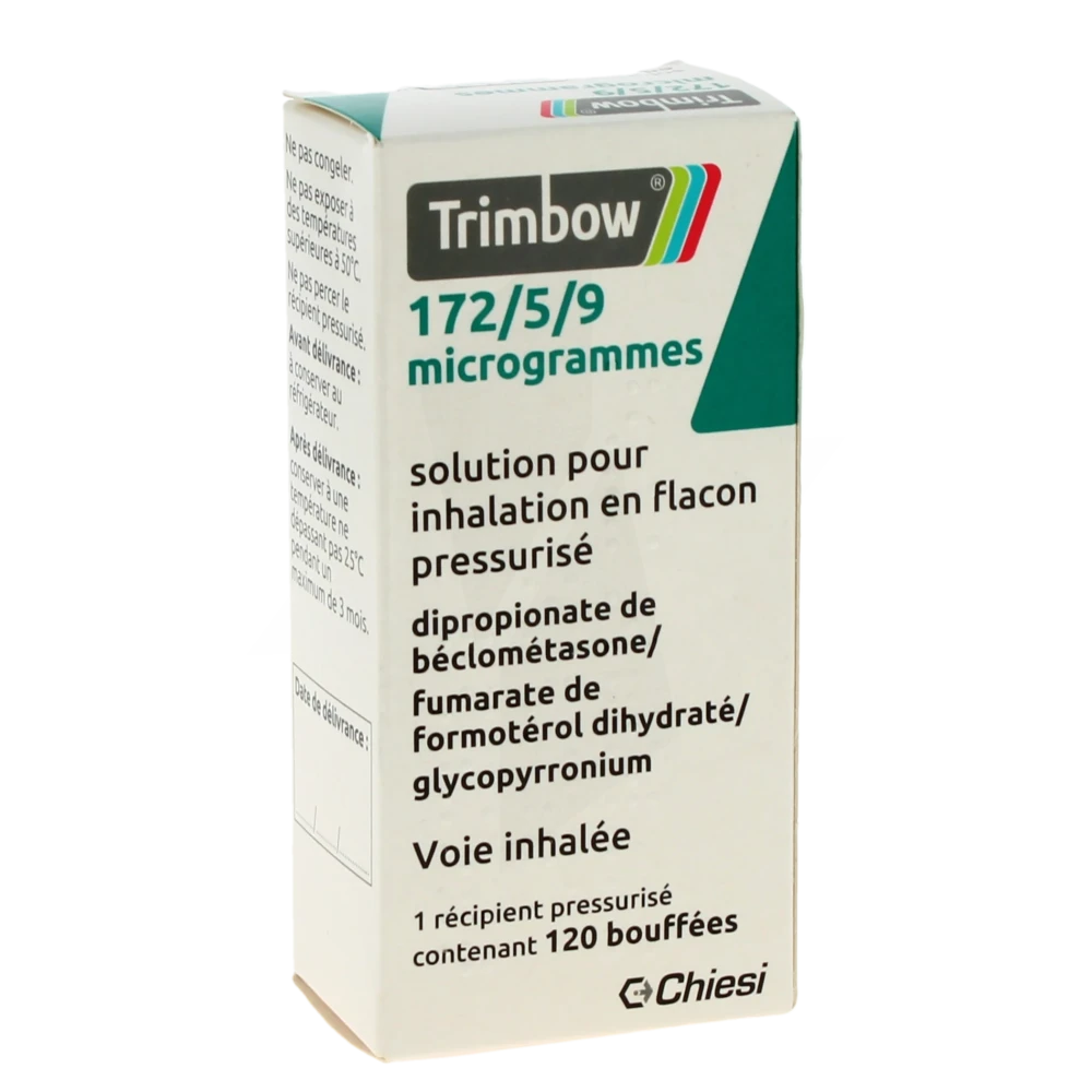 Trimbow 172 Microgrammes/ 5 Microgrammes/ 9 Microgrammes, Solution Pour Inhalation En Flacon Pressurisé