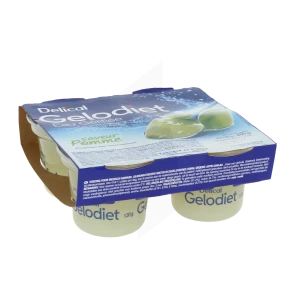 Gelodiet Eau Gélifiée Pomme Verte 4pots/120g