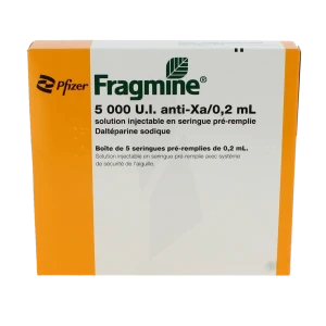 Fragmine 5 000 U.i. Anti Xa/0,2 Ml, Solution Injectable En Seringue Pré-remplie