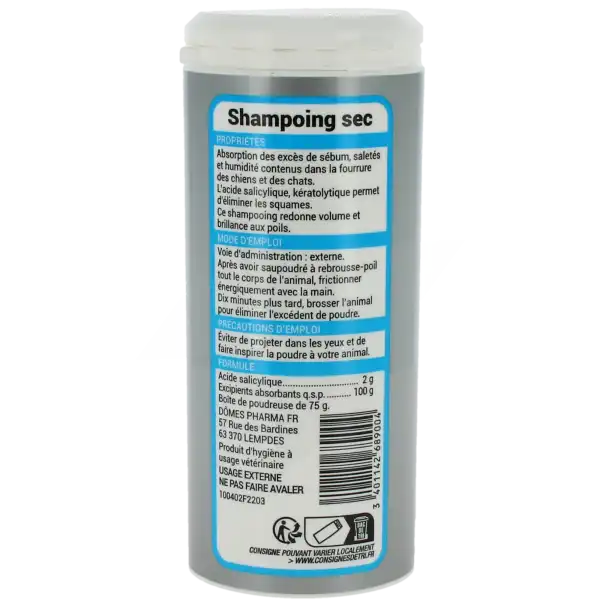 Biocanina Shampooing Sec Poudreuse/75g
