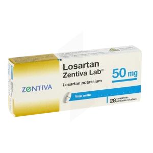 Losartan Zentiva Lab 50 Mg, Comprimé Pelliculé Sécable