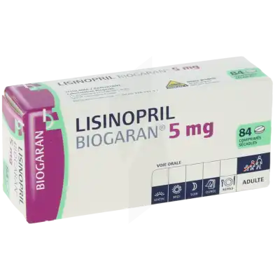 Lisinopril Biogaran 5 Mg, Comprimé Sécable à Ris-Orangis