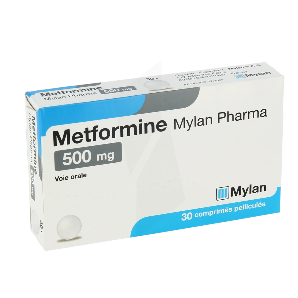Metformine Viatris 500 Mg, Comprimé Pelliculé