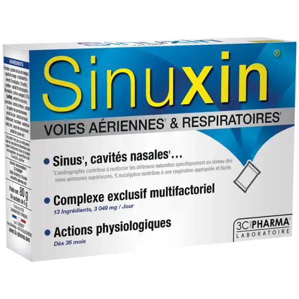 Sinuxin Poudre Solution Buvable Mangue Voies Aériennes & Respiratoires 16 Sachets