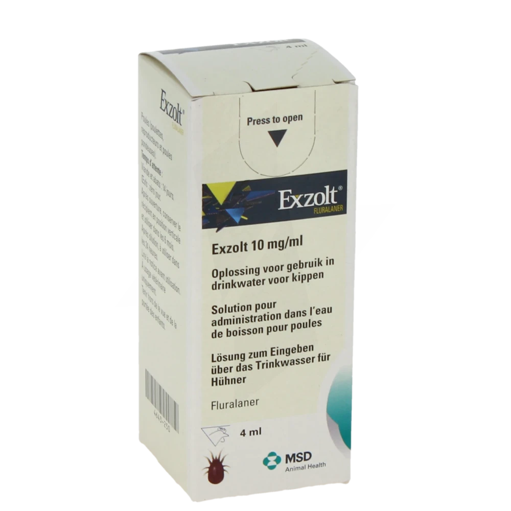 Exzolt 10 Mg/ml Solution Pour Administration Dans L'eau De Boisson Pour Poules, Solution Pour Administration Dans L'eau De Boisson