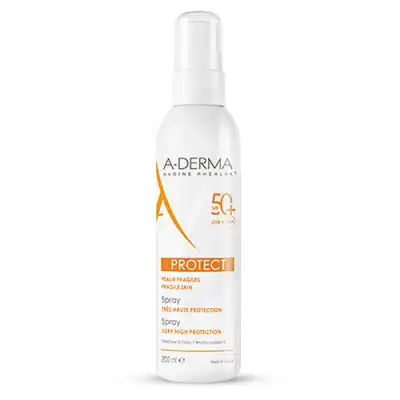 Aderma Protect Spray Très Haute Protection 50+ 200ml à AMBARÈS-ET-LAGRAVE