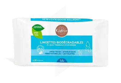 Acheter Gifrer Lingette biodégradable Eau Thermale bébé Paquet/60 à Annecy