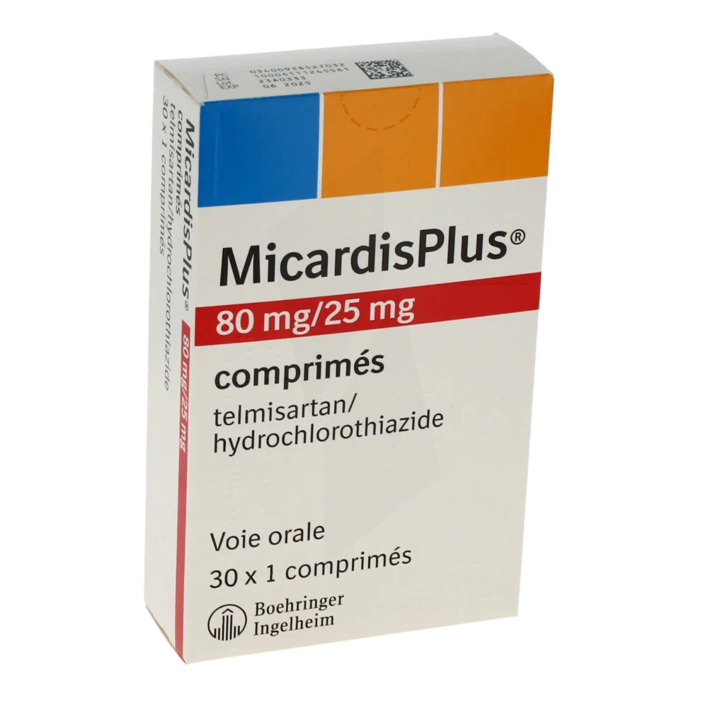 Micardisplus 80 Mg/25 Mg, Comprimé