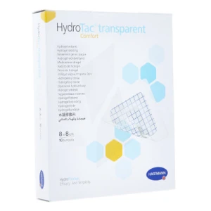 Hydrotac® Transparent Comfort Pansement Adhésif 8 X 8 Cm - Boîte De 10