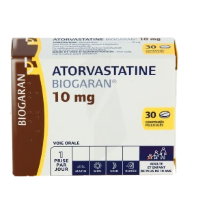 Atorvastatine Biogaran 10 Mg, Comprimé Pelliculé