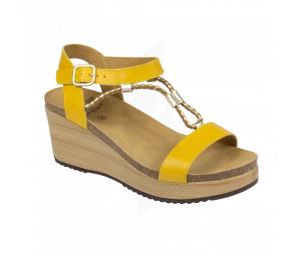 Scholl Blanche Sandale Compensée Bioprint Ocre Pointure 35