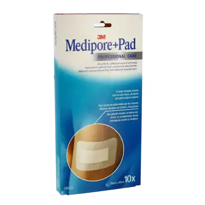 Medipore + Pad, 10 Cm X 20 Cm, Bt 10 à Mûrs-Erigné