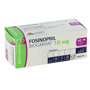 Fosinopril Biogaran 10 Mg, Comprimé Sécable