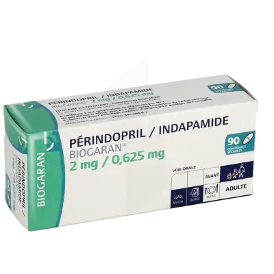 Perindopril/indapamide Biogaran 2 Mg/0,625 Mg, Comprimé Sécable à LA TREMBLADE