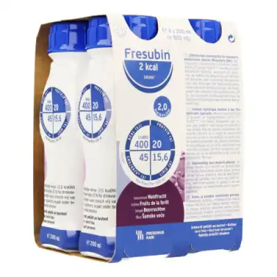 Fresubin 2kcal Drink Nutriment Fruits De La Forêt 4 Bouteilles/200ml à LE-TOUVET