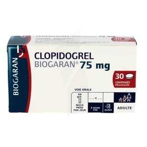 Clopidogrel Biogaran 75 Mg, Comprimé Pelliculé