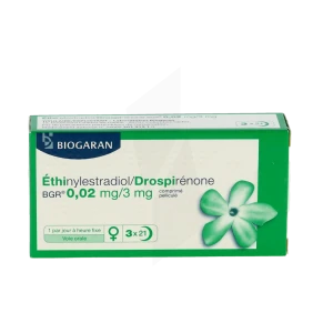 Ethinylestradiol/drospirenone Bgr 0,02 Mg/3 Mg, Comprimé Pelliculé