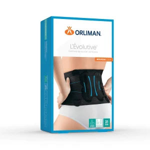 Orliman L'evolutive Ceinture Lombaire Noir Hauteur 26cm Taille 5 B/1