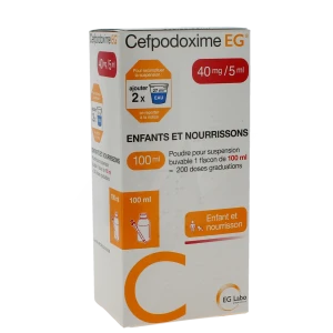 Cefpodoxime Eg Enfants Et Nourrissons 40 Mg/5 Ml, Poudre Pour Suspension Buvable