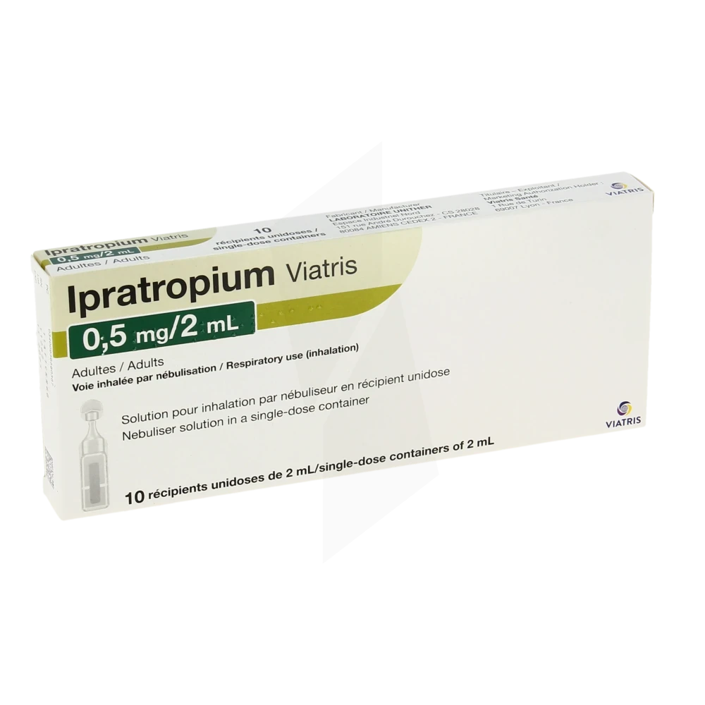 Ipratropium Viatris 0,5 Mg/2 Ml Adultes, Solution Pour Inhalation Par Nébuliseur En Récipient Unidose