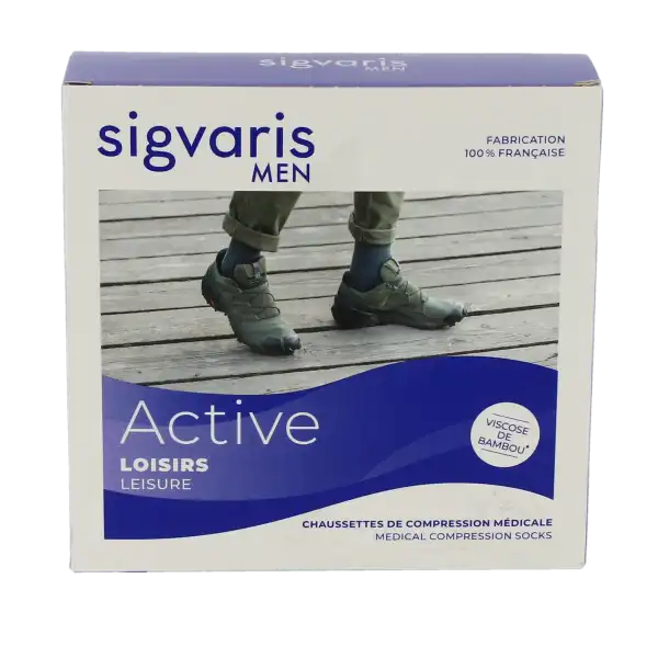 Sigvaris 2 Active Loisirs New Chaussette Homme Noir Ll