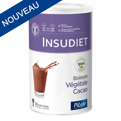 Pileje Insudiet poudre pour Boisson Végétale Cacao Pot de 300g