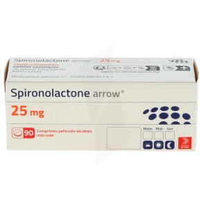 Spironolactone Arrow 25 Mg, Comprimé Pelliculé Sécable