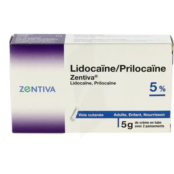 Lidocaine/prilocaine Zentiva 5 %, Crème