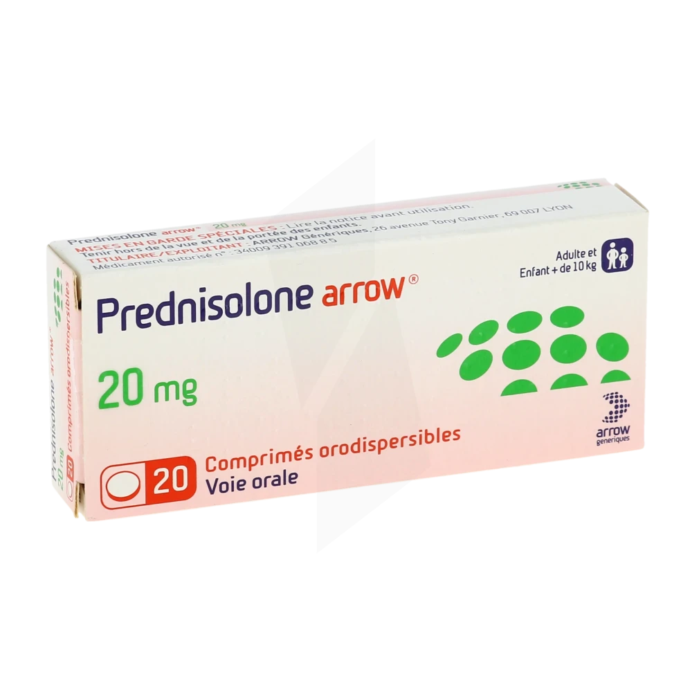 Prednisolone Arrow 20 Mg, Comprimé Orodispersible