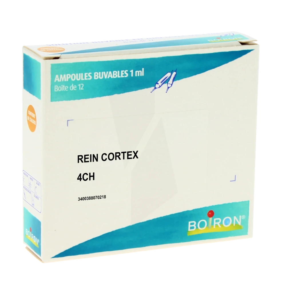 Boiron Rein Cortex 4ch Solution Buvable En Ampoules Boîte De 12 Ampoules