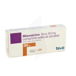 Mianserine Teva 30 Mg, Comprimé Pelliculé Sécable