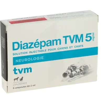 ZIAPAM 5 MG/ML SOLUTION INJECTABLE POUR CHIENS ET CHATS, Solution injectable