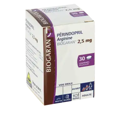 Perindopril Arginine Biogaran 2,5 Mg, Comprimé Pelliculé à Agen