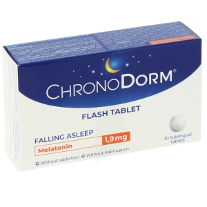 Chronodorm Mélatonine 1,9mg Comprimés Sublinguaux B/30