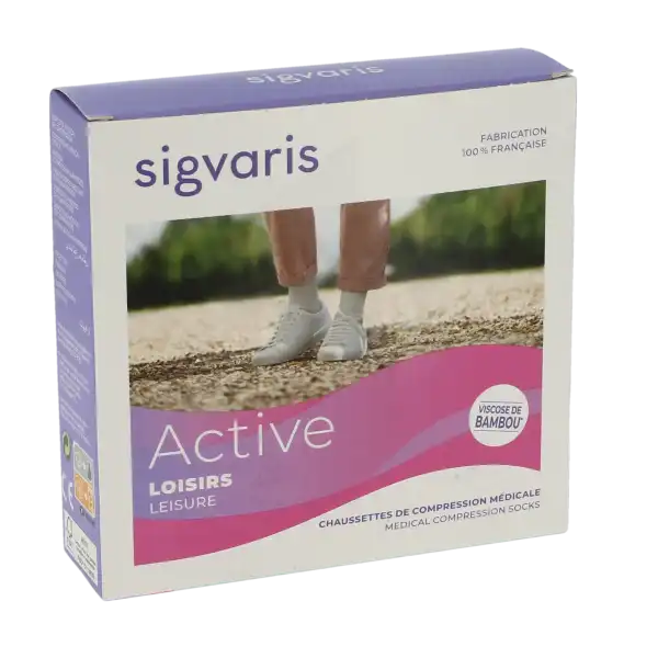 Sigvaris 2 Active Loisirs New Chaussette Femme Rose Pêche Sn