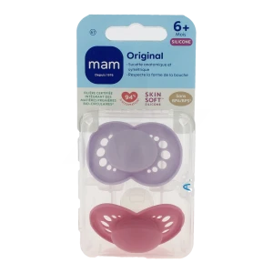 Mam Original Sucette Silicone 6mois+ Tendance B/2