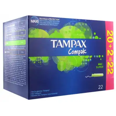 Tampax Compak, Super, Bt 22 à SAINT-PRIEST