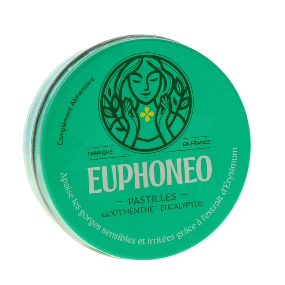 Euphoneo Menthe Eucalyptus Pastille Sans Sucre Boîte De 50