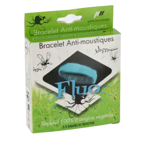 Pharmavoyage Bracelet Phosphorescent Anti-insectes Bleu Fluo à Puy-en-Velay
